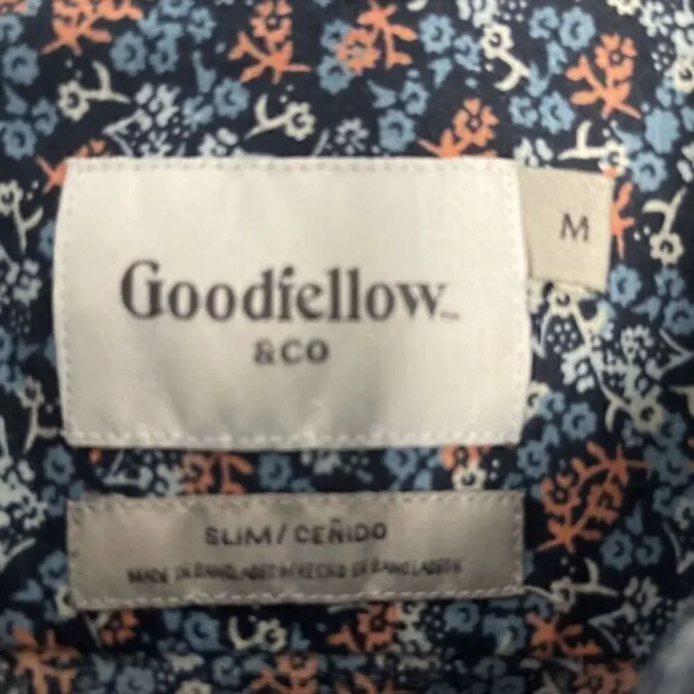 Goodfellow & Co Dark Print Shirt Men's Size Medium - Picture 3 of 9